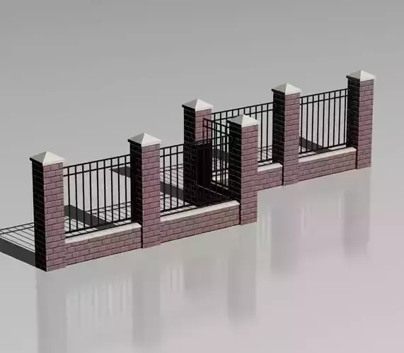 Brick fence 03