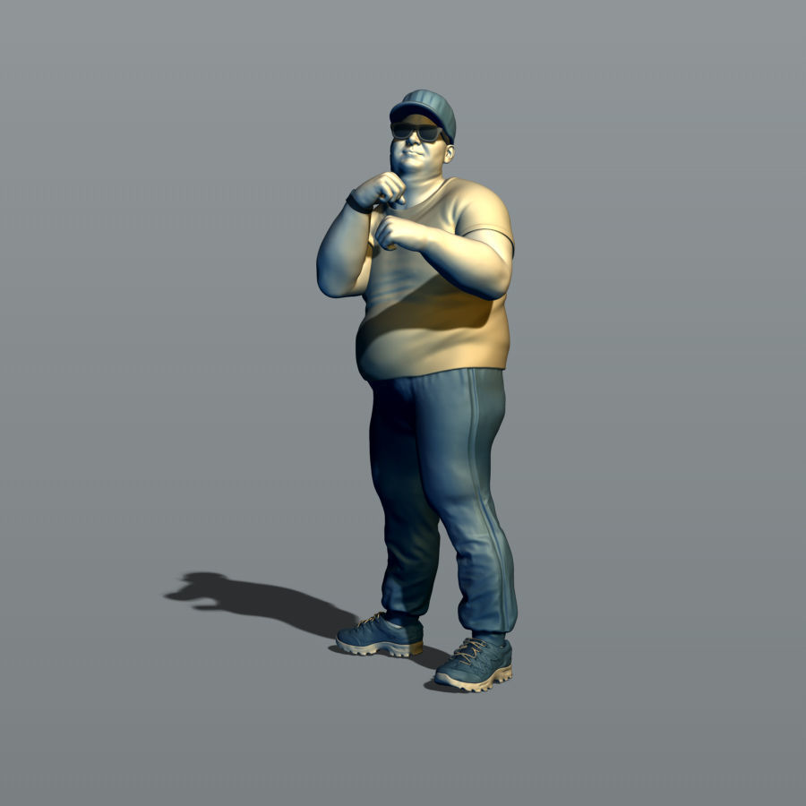 A man in a fighting stance