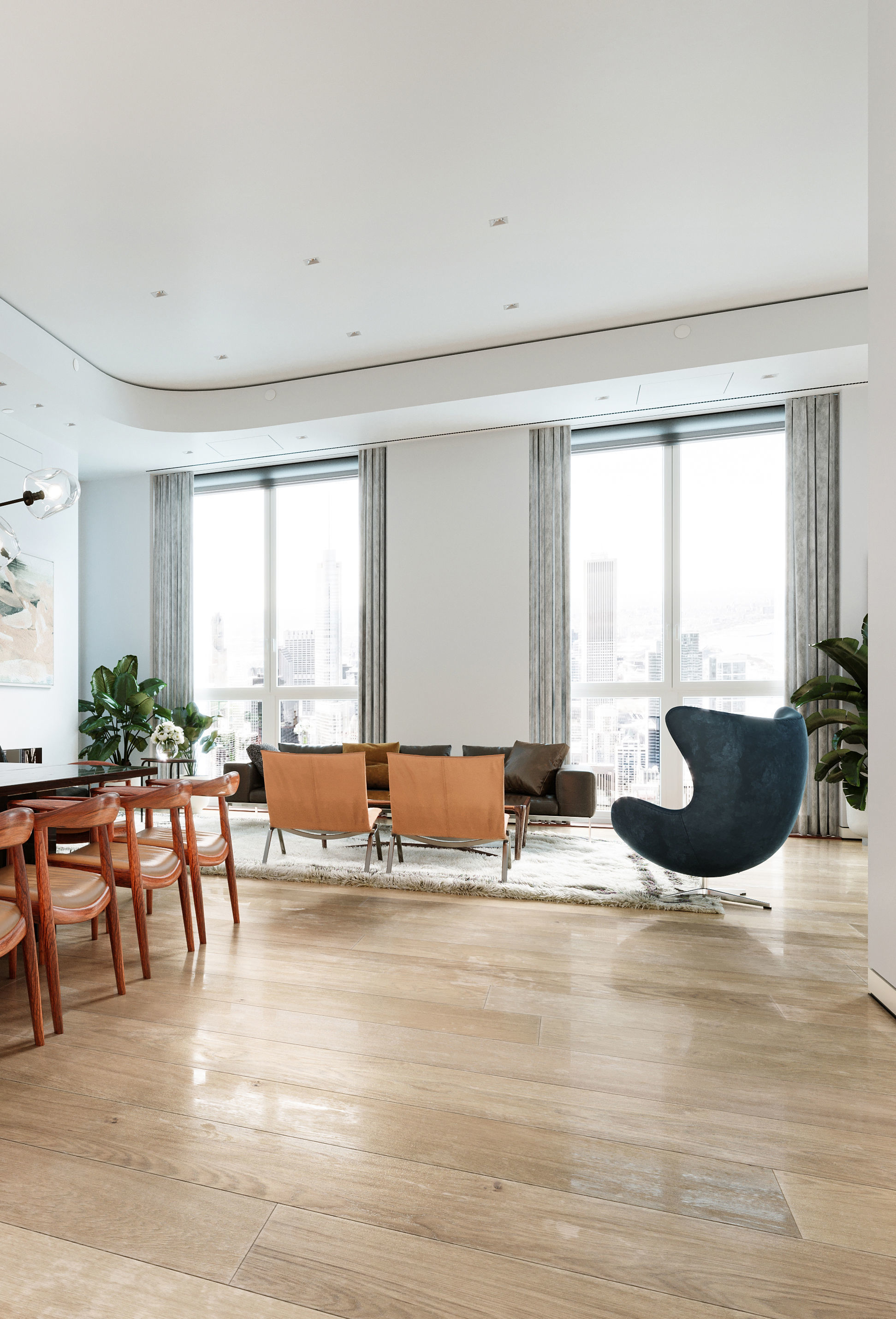 Living Room Full Scene 3D model_4