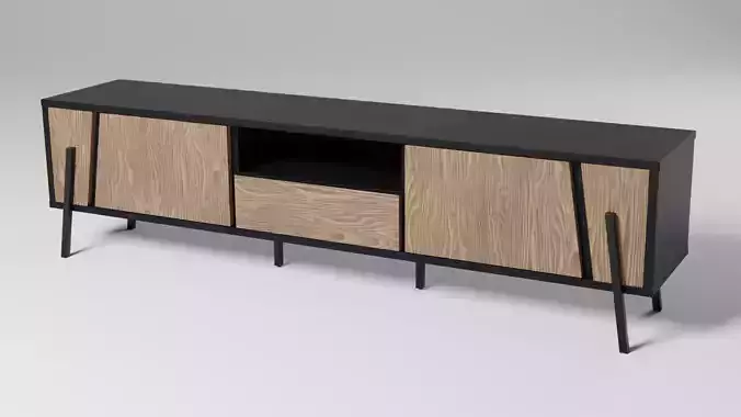 BLACKPOOL TV Stand Dark Wood