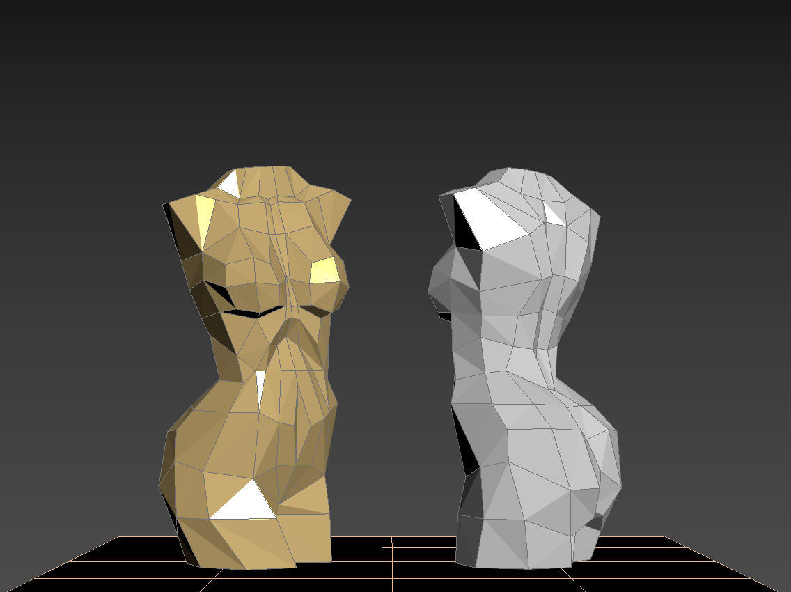 female torso 3D model_1