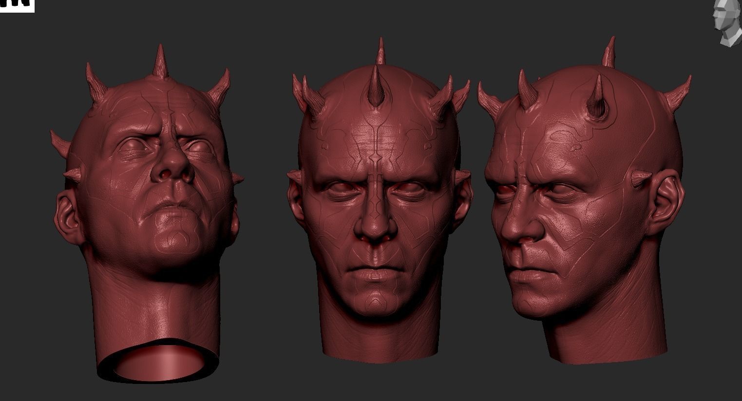 Darth Maul Head  3D print model_11