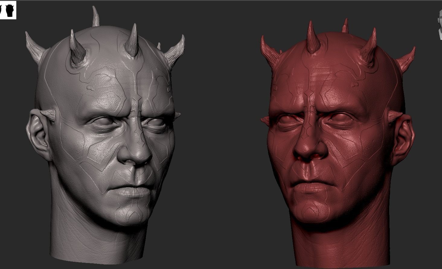 Darth Maul Head  3D print model_12