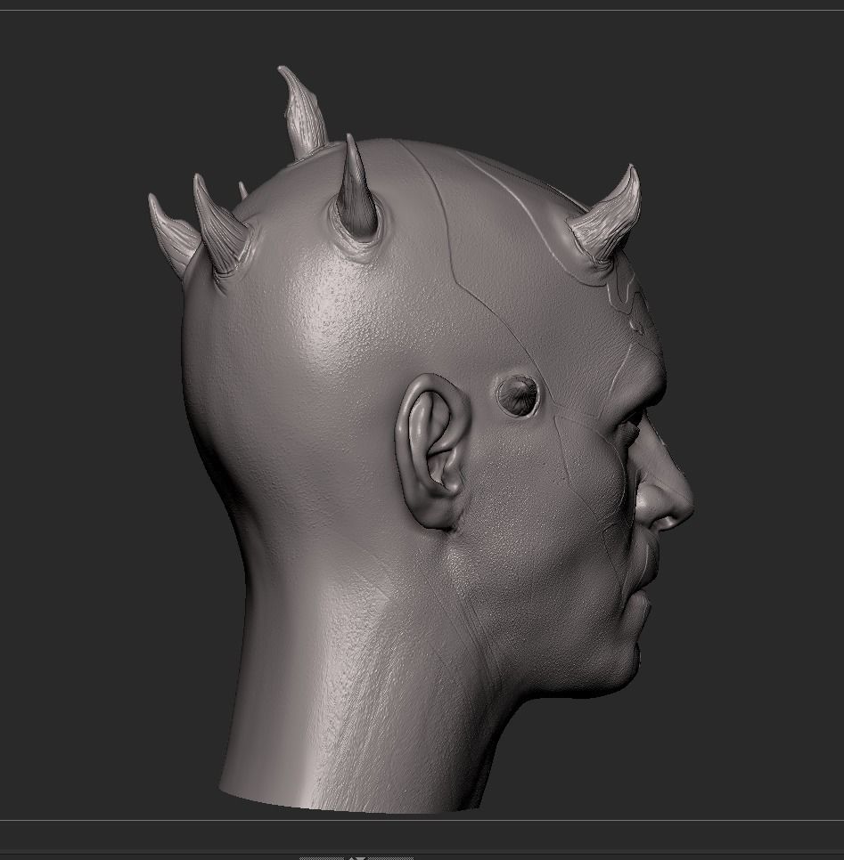Darth Maul Head  3D print model_9
