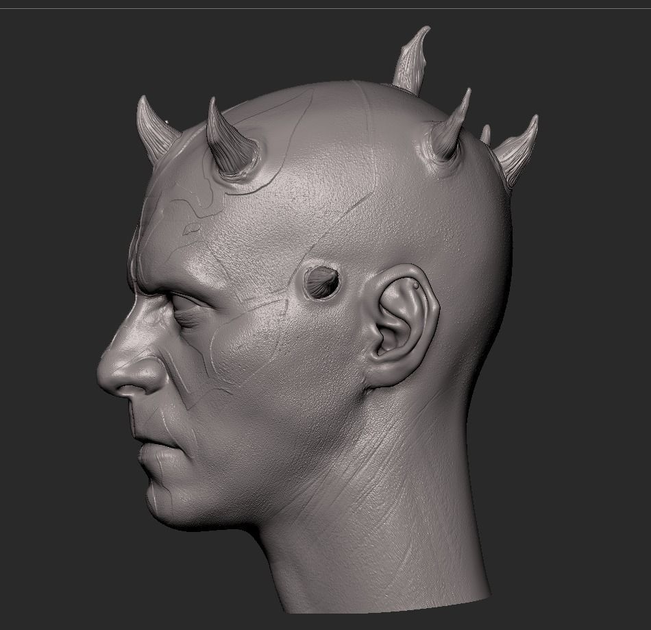 Darth Maul Head  3D print model_6
