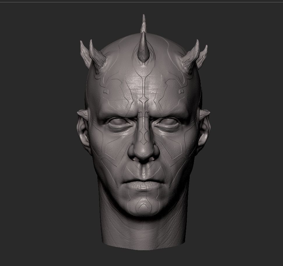 Darth Maul Head  3D print model_4