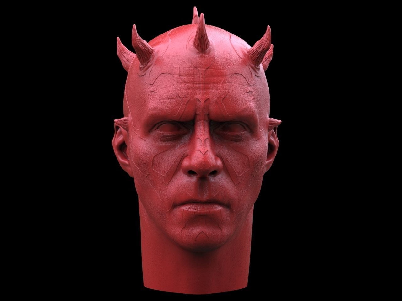 Darth Maul Head  3D print model_1