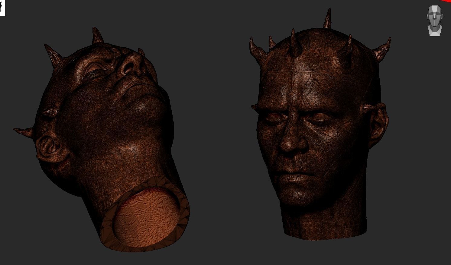 Darth Maul Head  3D print model_13