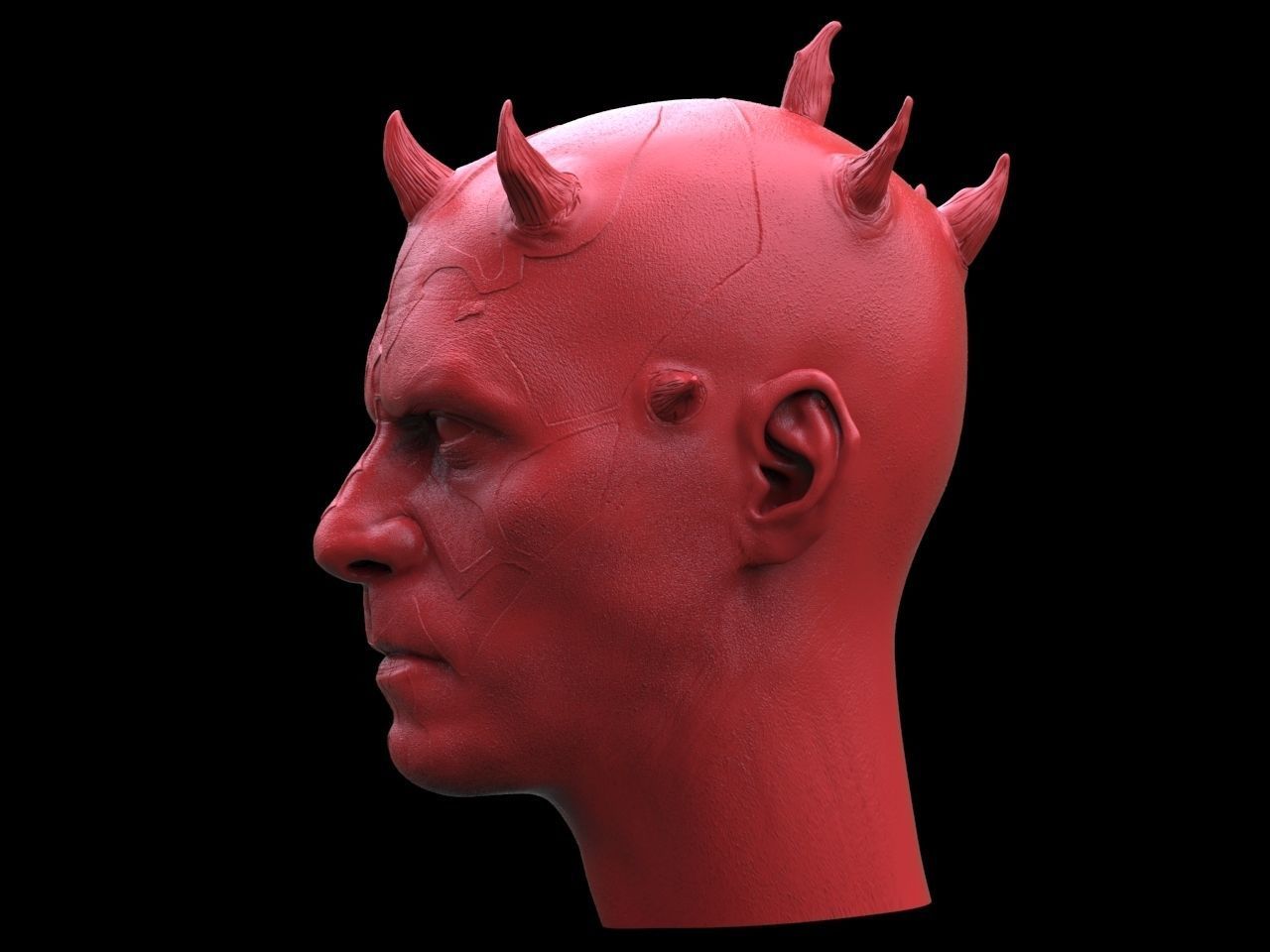 Darth Maul Head  3D print model_3