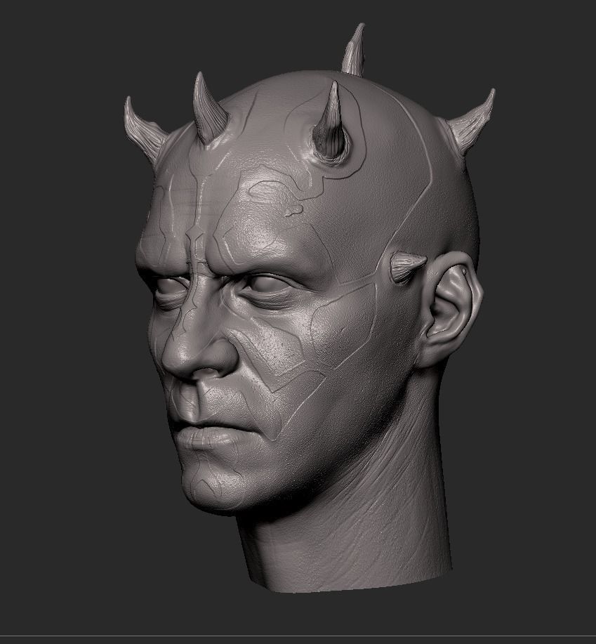 Darth Maul Head  3D print model_5