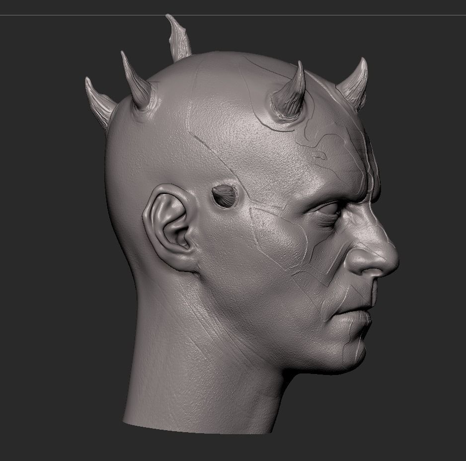 Darth Maul Head  3D print model_10