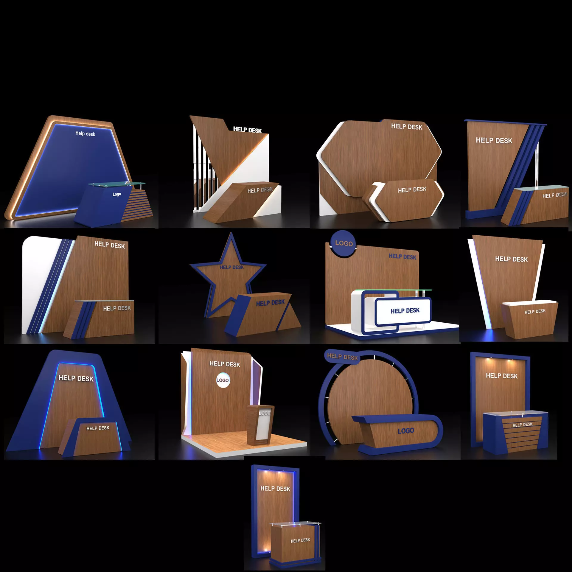 Help Desk 3D model_0