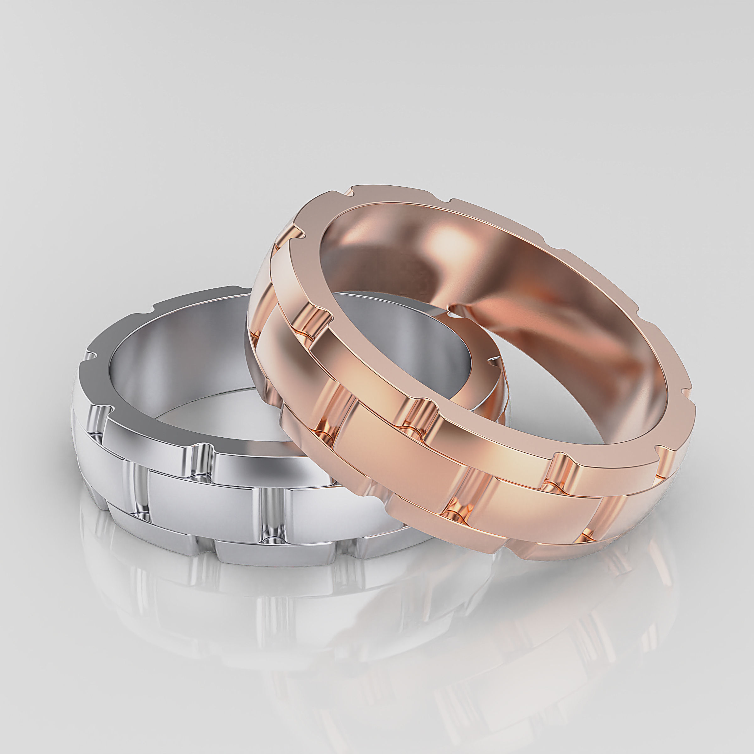 Wedding Band Men 3D print model_20