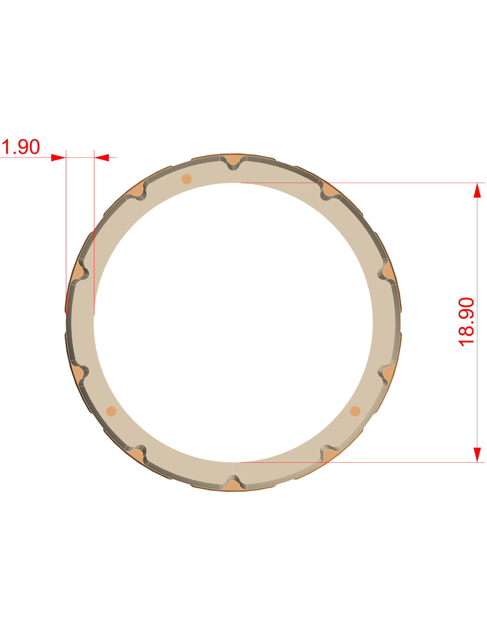 Wedding Band Men 3D print model_7