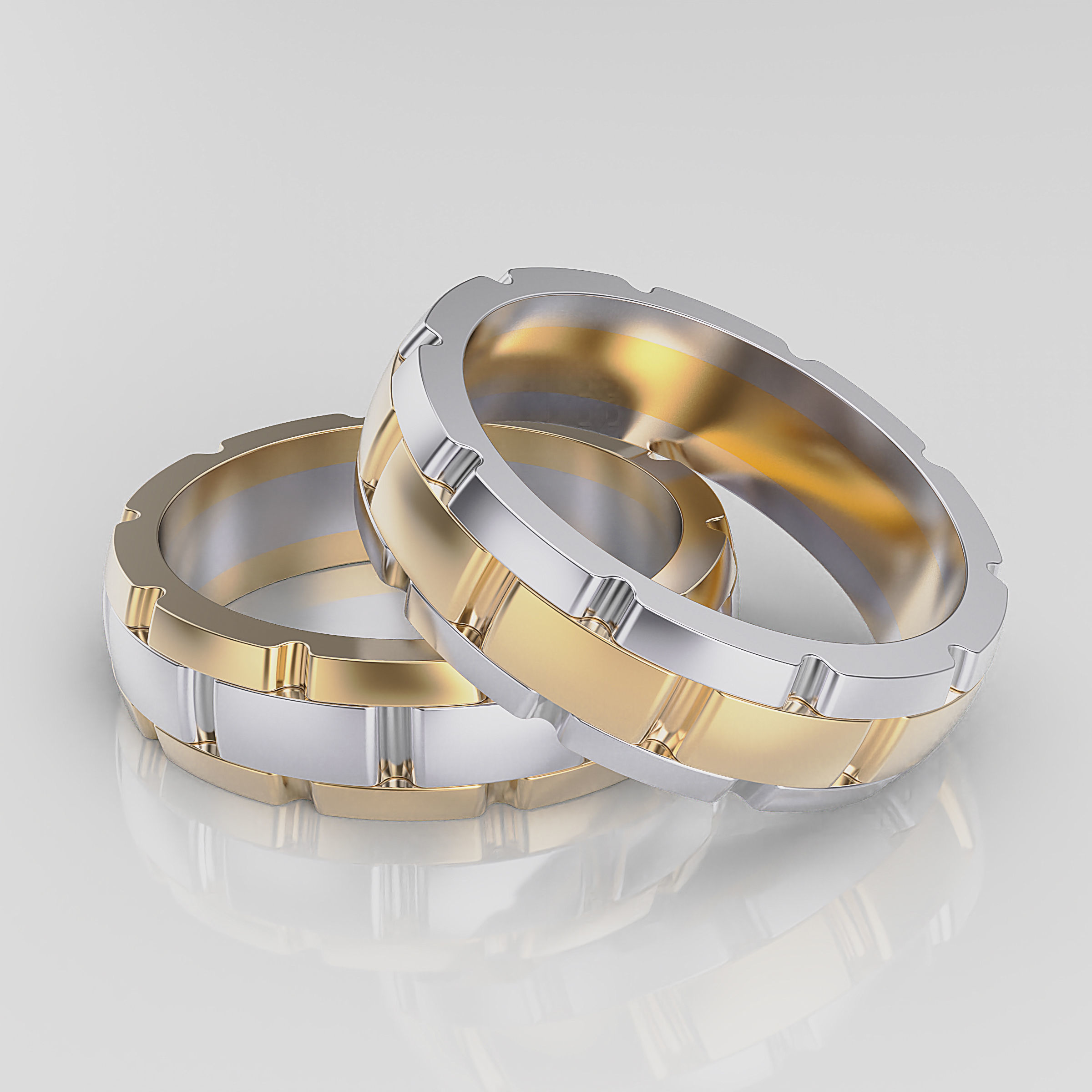 Wedding Band Men 3D print model_12