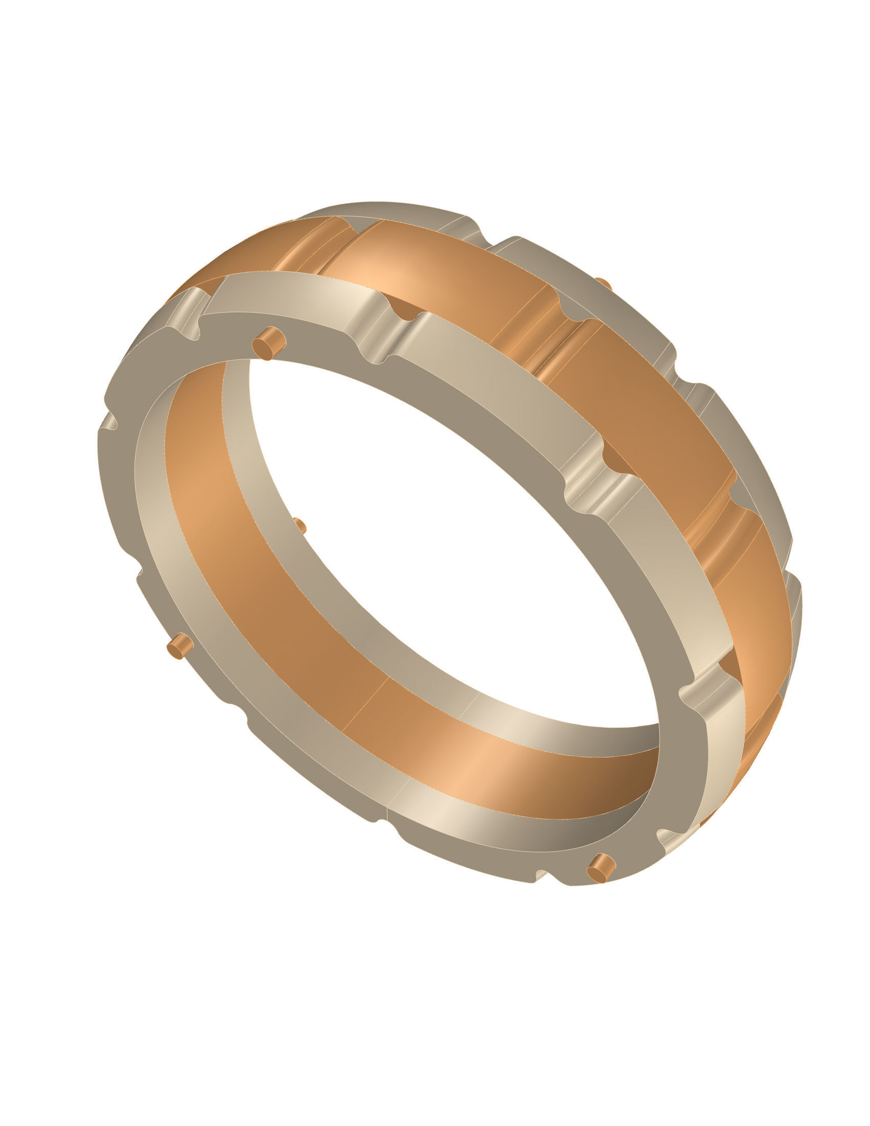 Wedding Band Men 3D print model_4