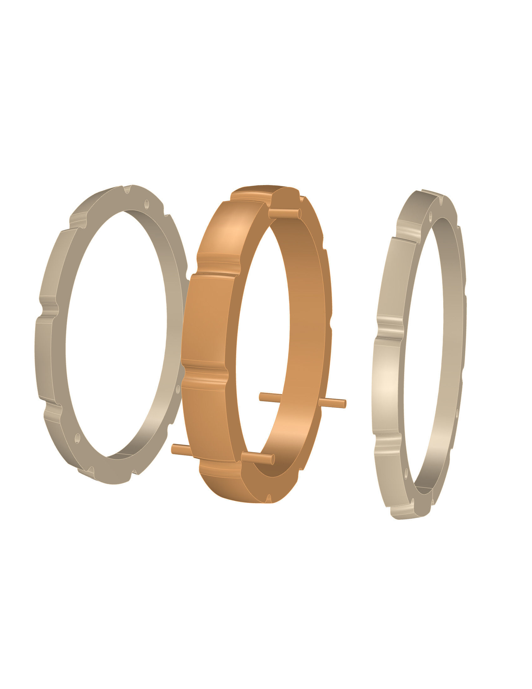 Wedding Band Men 3D print model_9