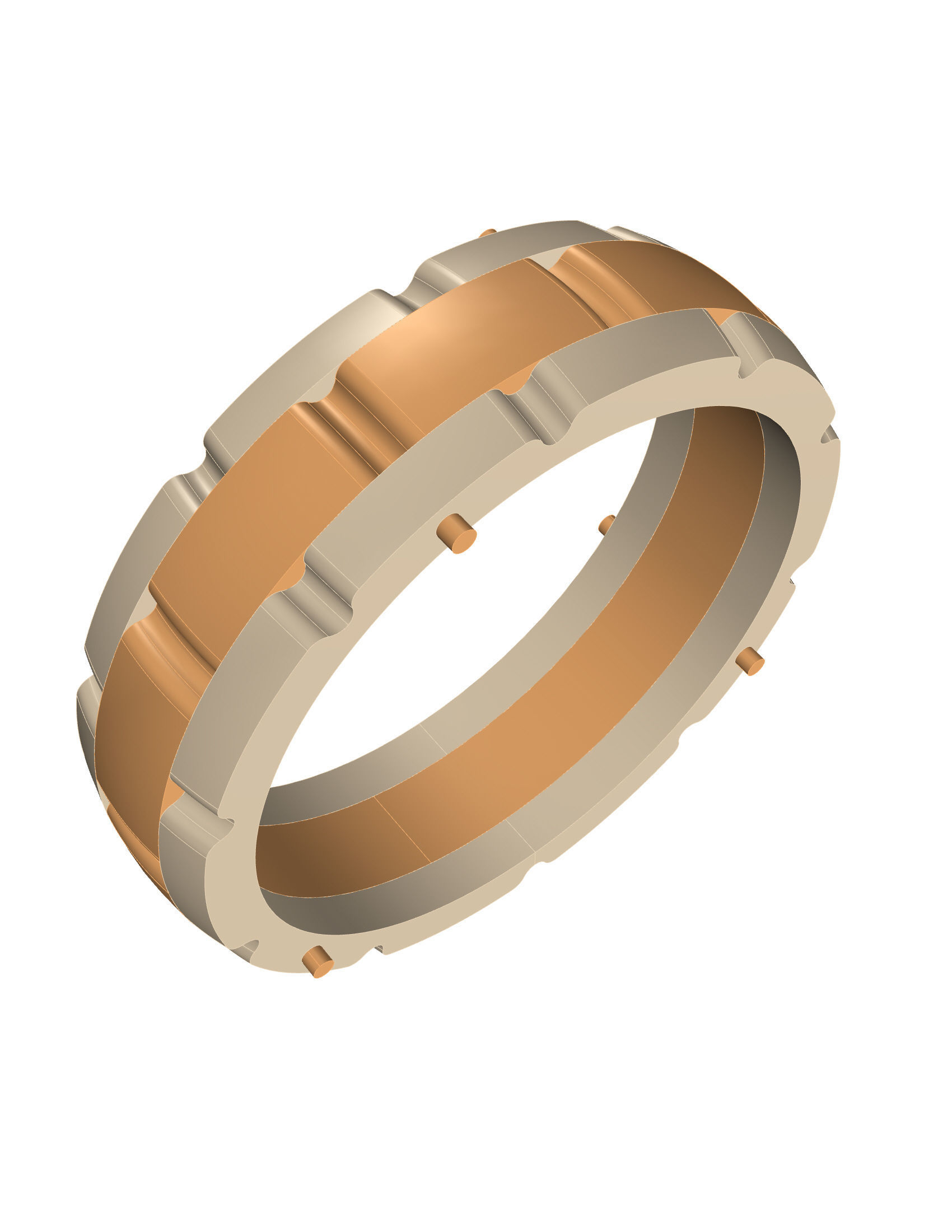 Wedding Band Men 3D print model_5