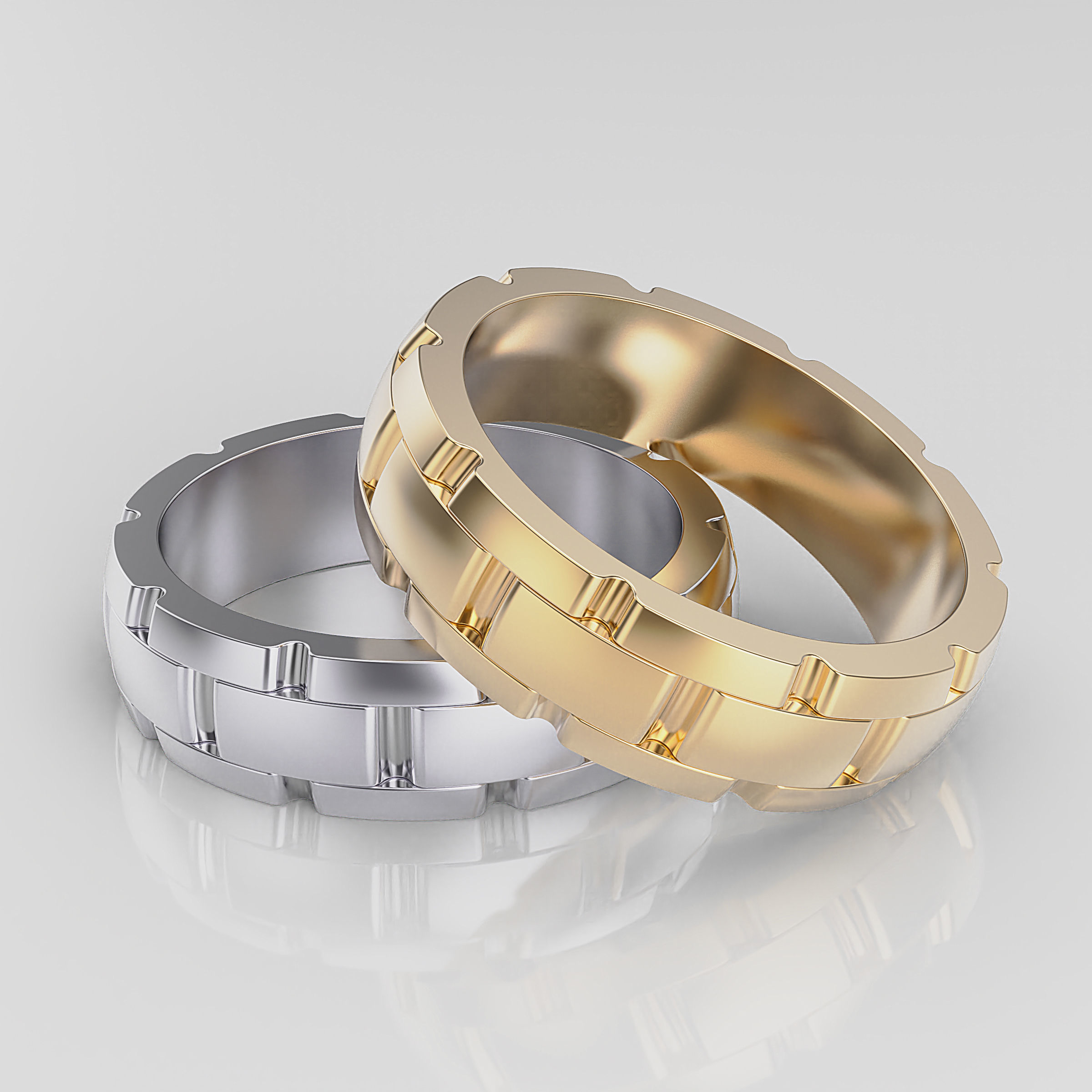 Wedding Band Men 3D print model_21