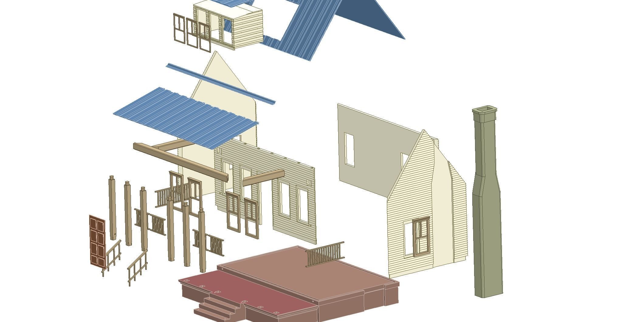 House 3D print model plans 3D print model_12