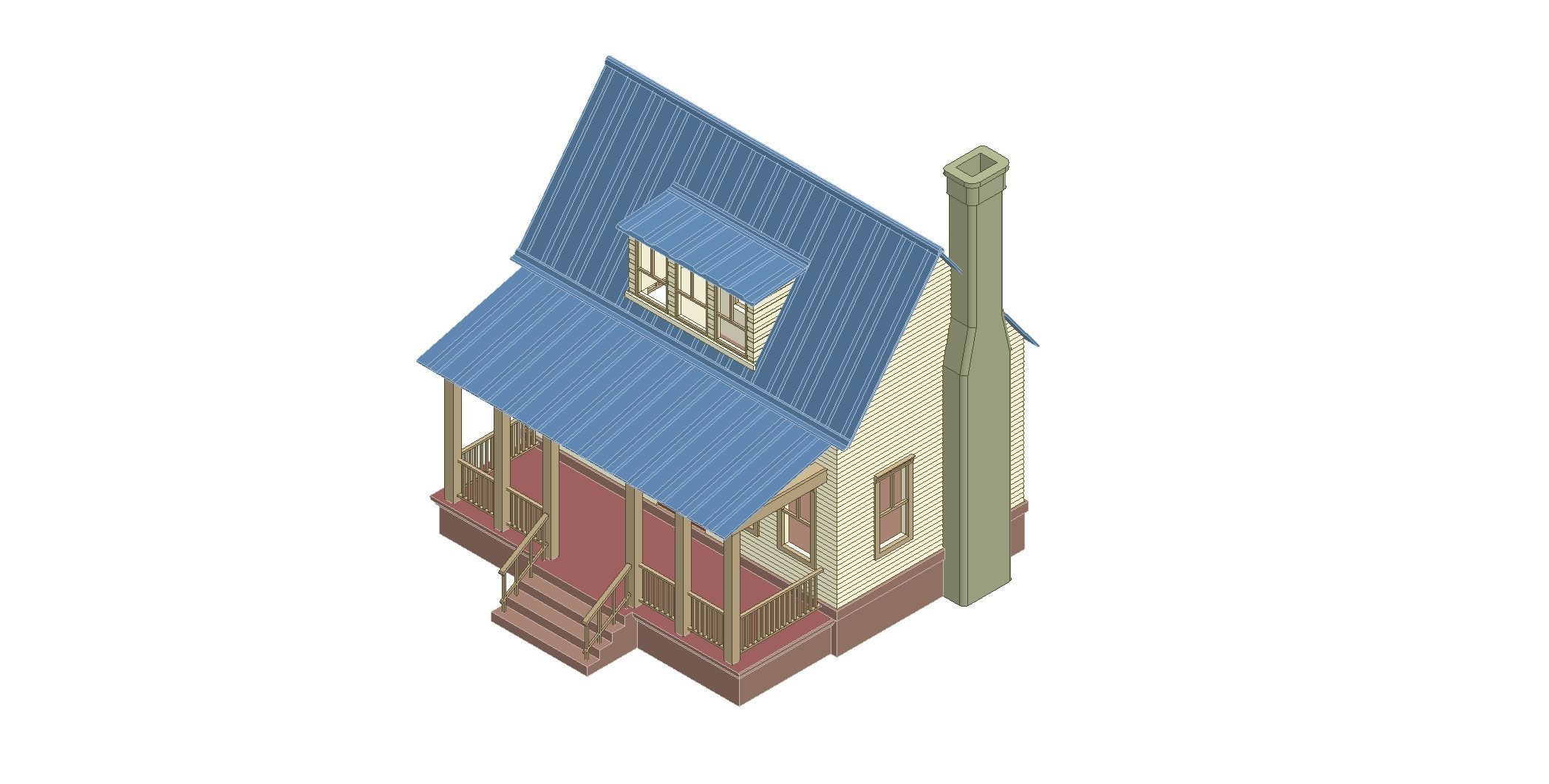 House 3D print model plans 3D print model_10