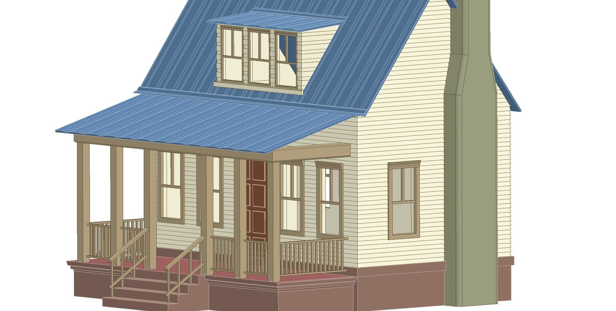House 3D print model plans 3D print model_2