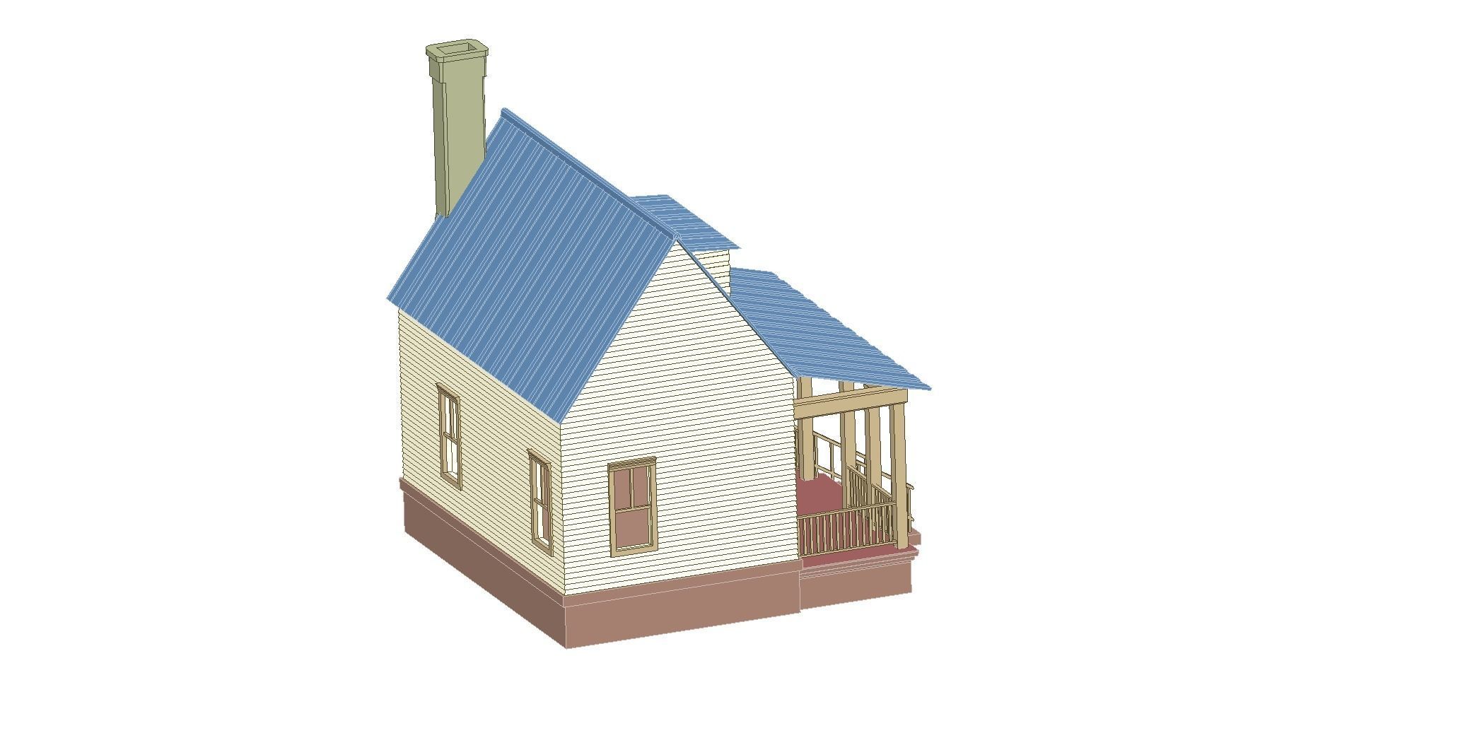 House 3D print model plans 3D print model_9