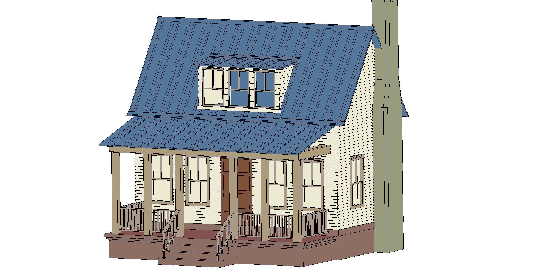 House 3D print model plans 3D print model_1