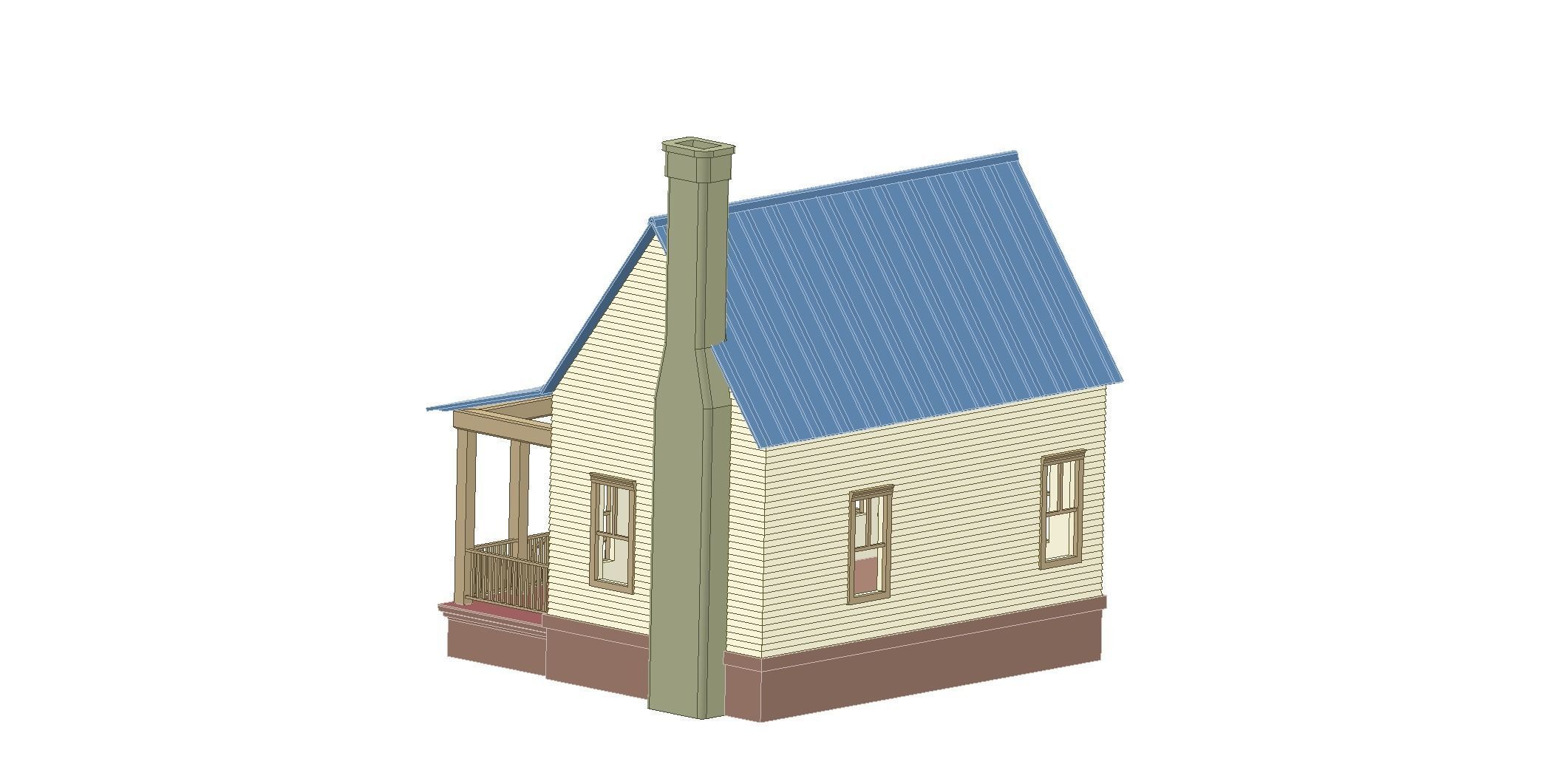 House 3D print model plans 3D print model_11