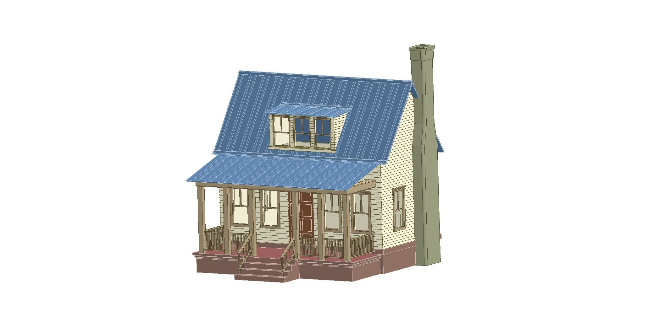 House 3D print model plans 3D print model_15