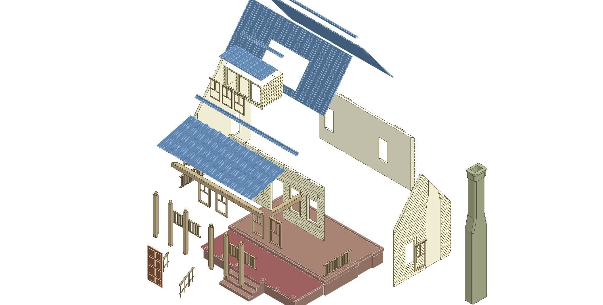 House 3D print model plans 3D print model_14