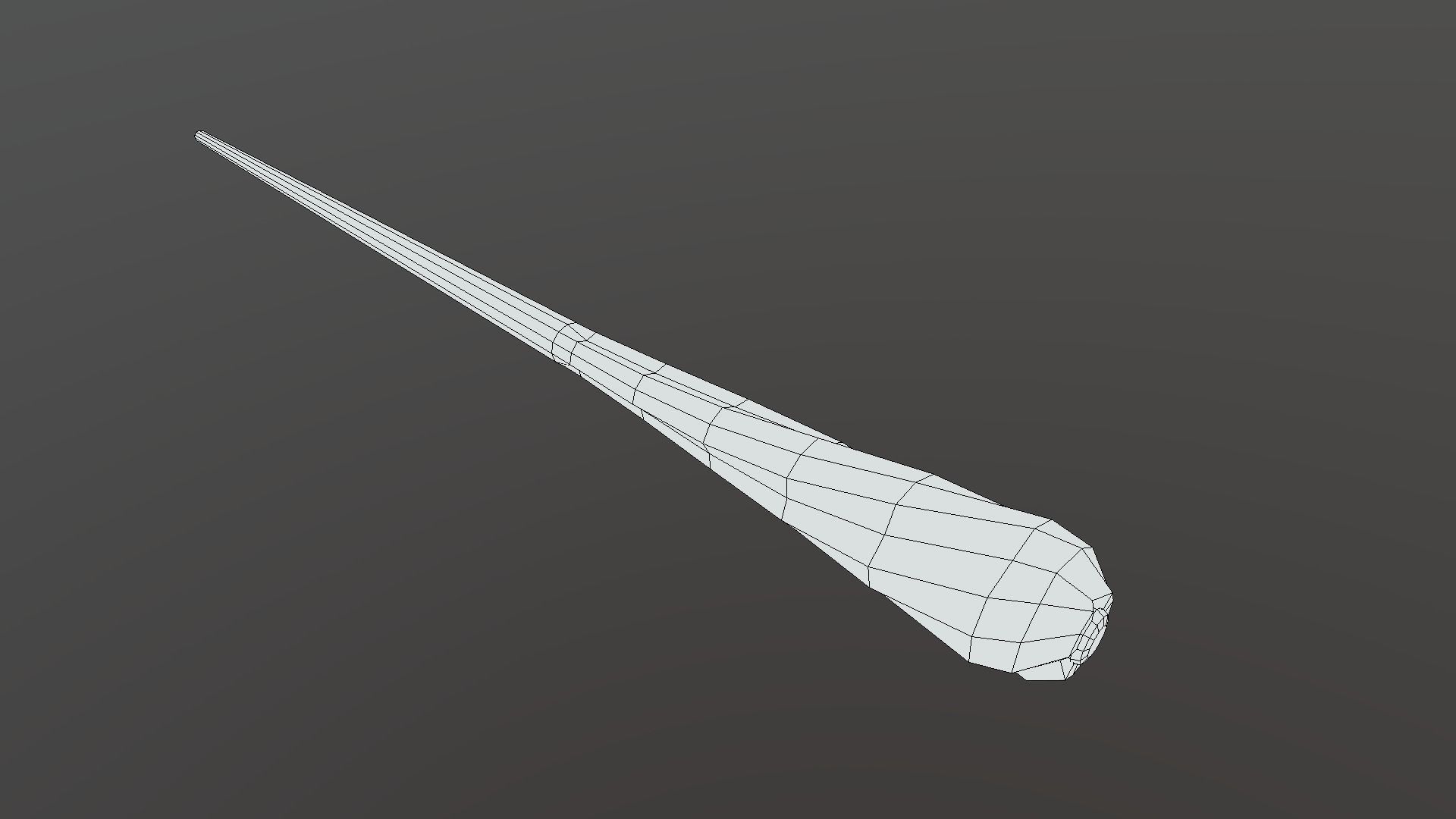 Wood Wand Low-poly 3D model_2