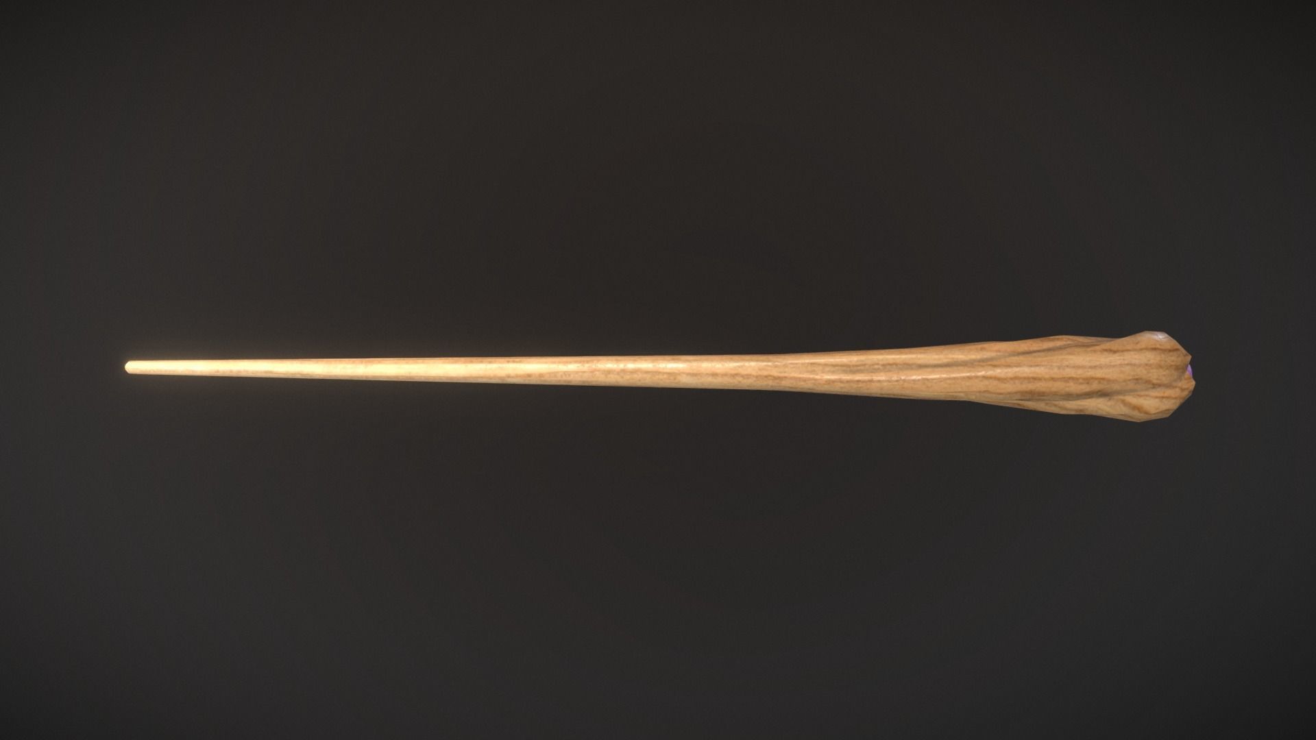 Wood Wand Low-poly 3D model_1