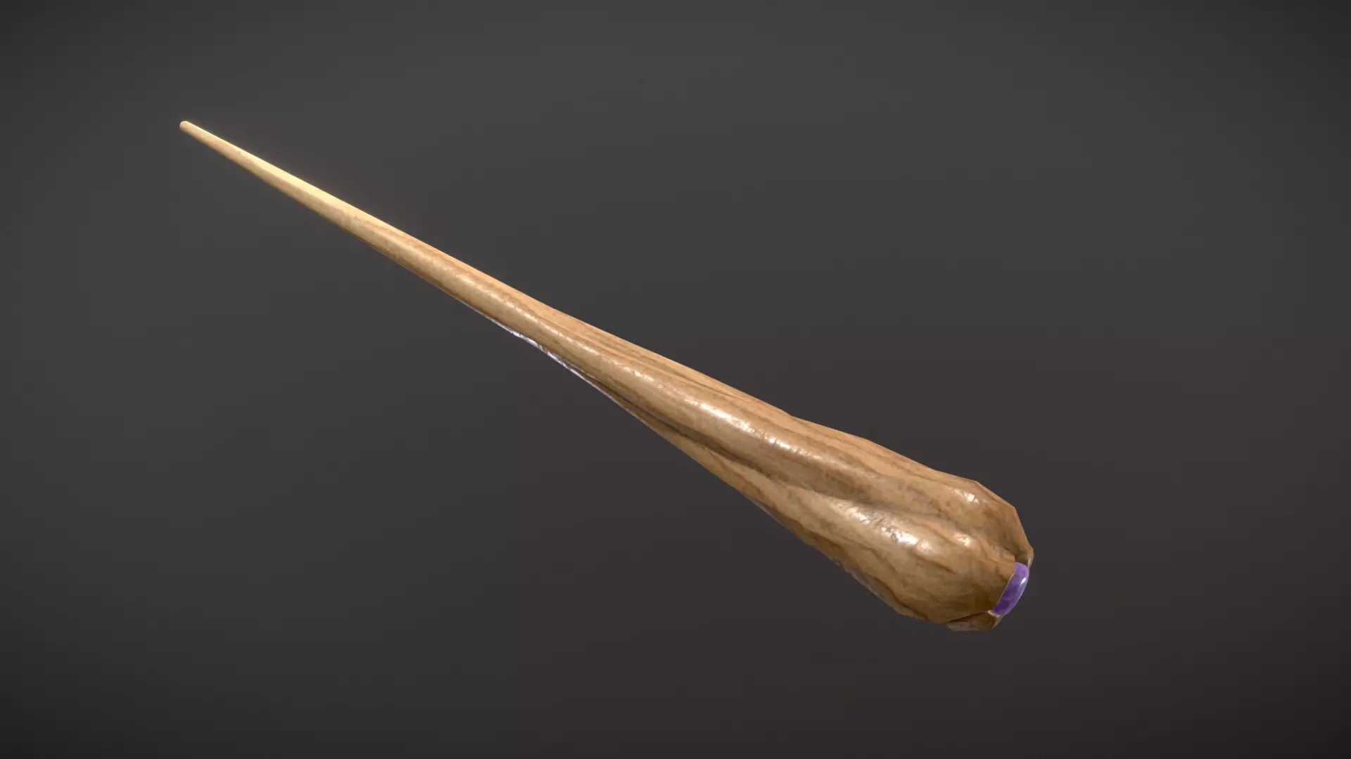 Wood Wand Low-poly 3D model_0