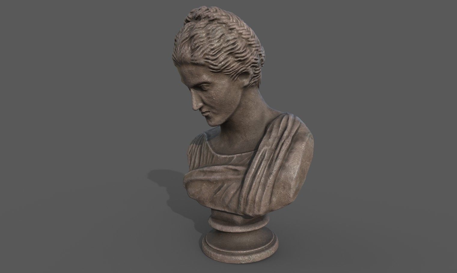 Bust of Artemis Low-poly 3D model_11