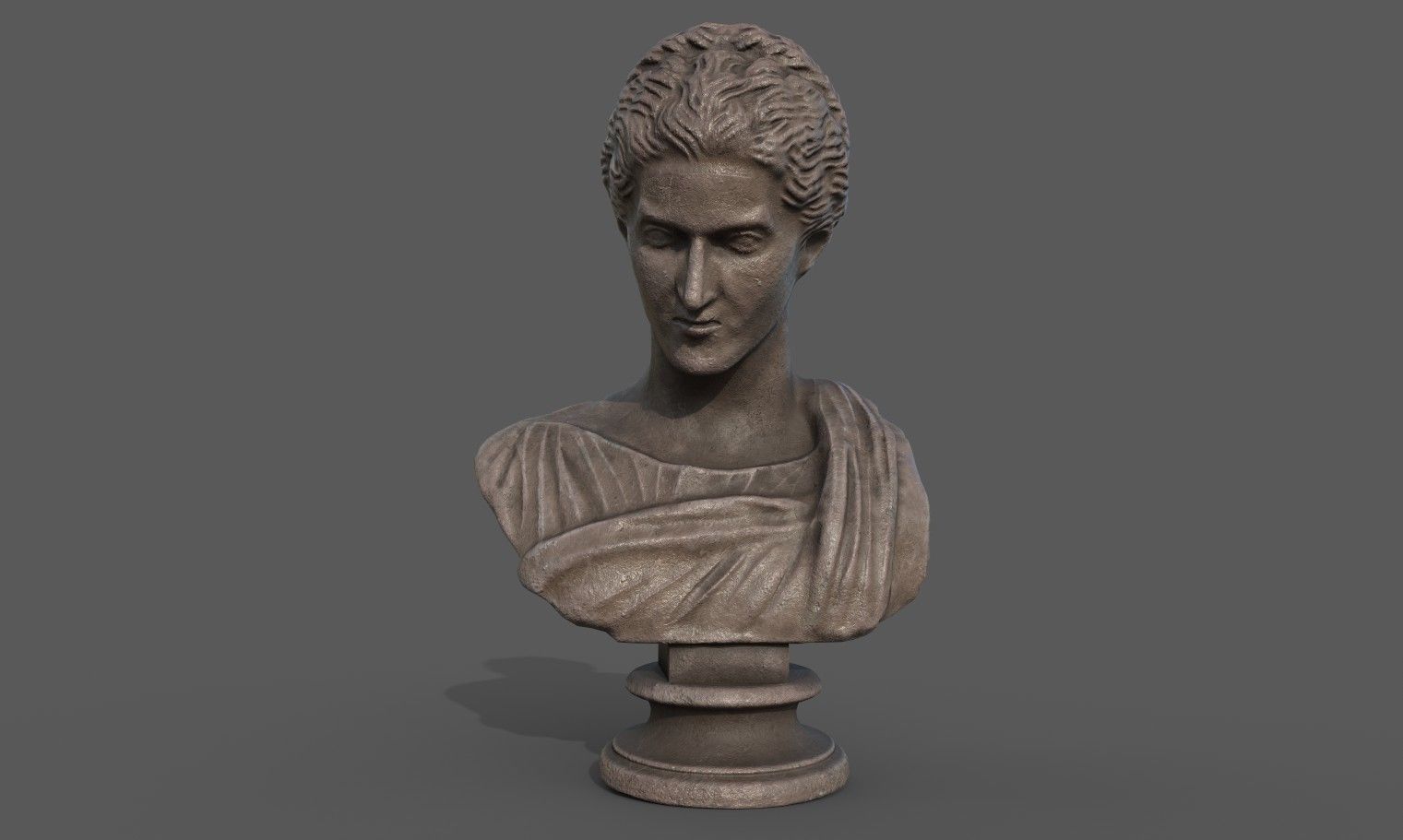 Bust of Artemis Low-poly 3D model_7