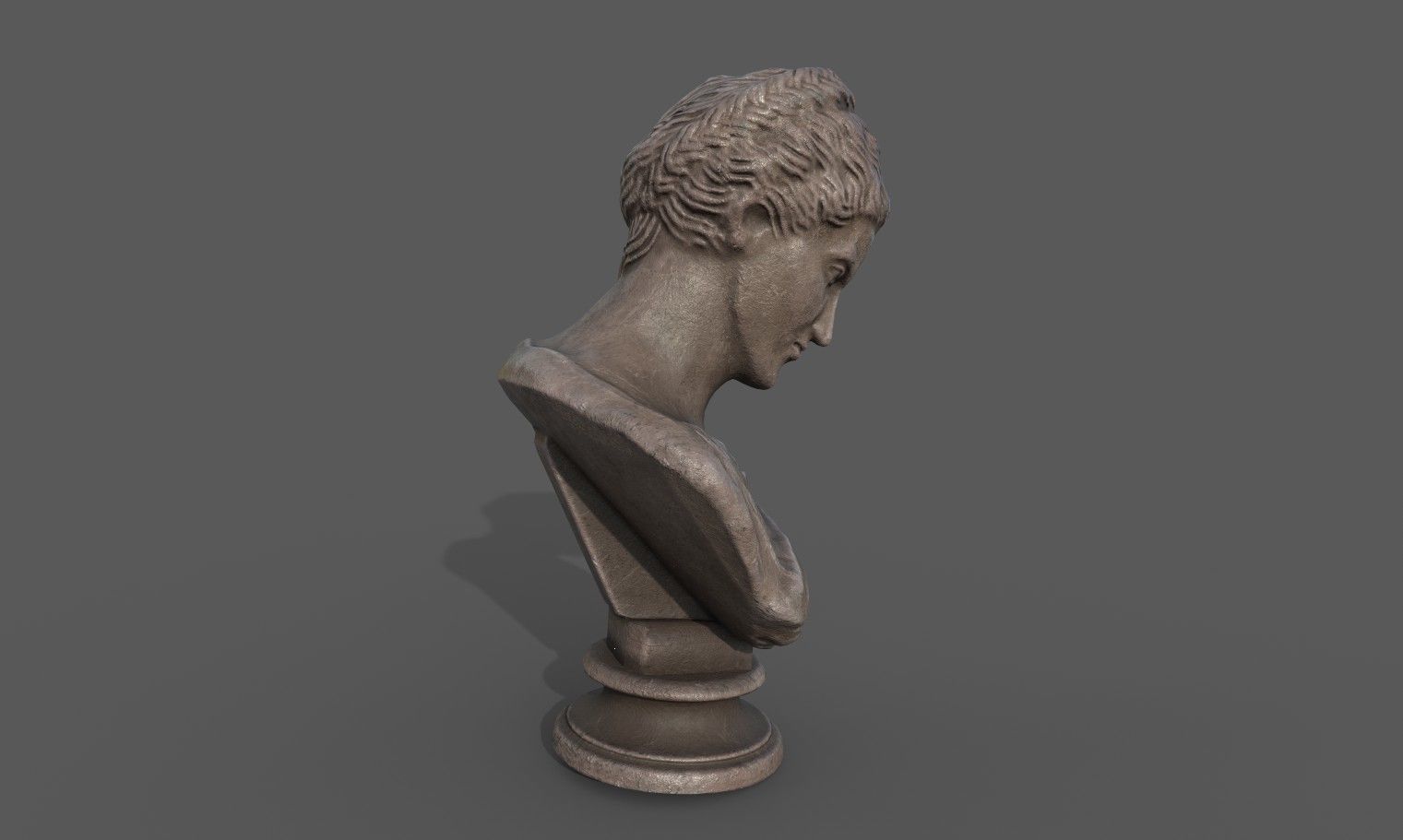 Bust of Artemis Low-poly 3D model_9