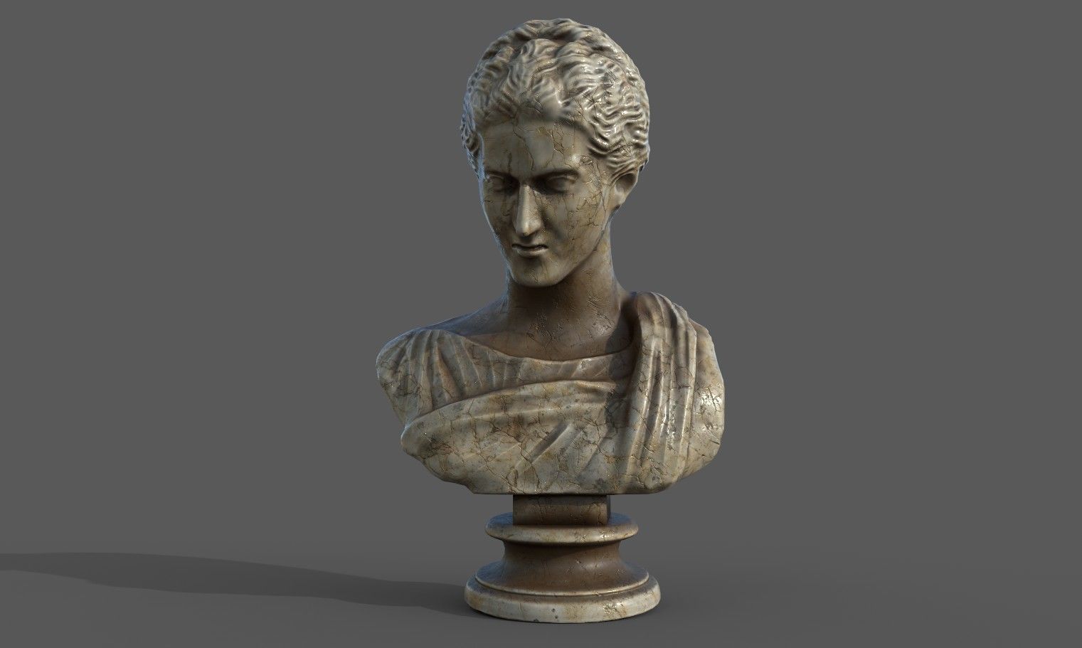 Bust of Artemis Low-poly 3D model_3
