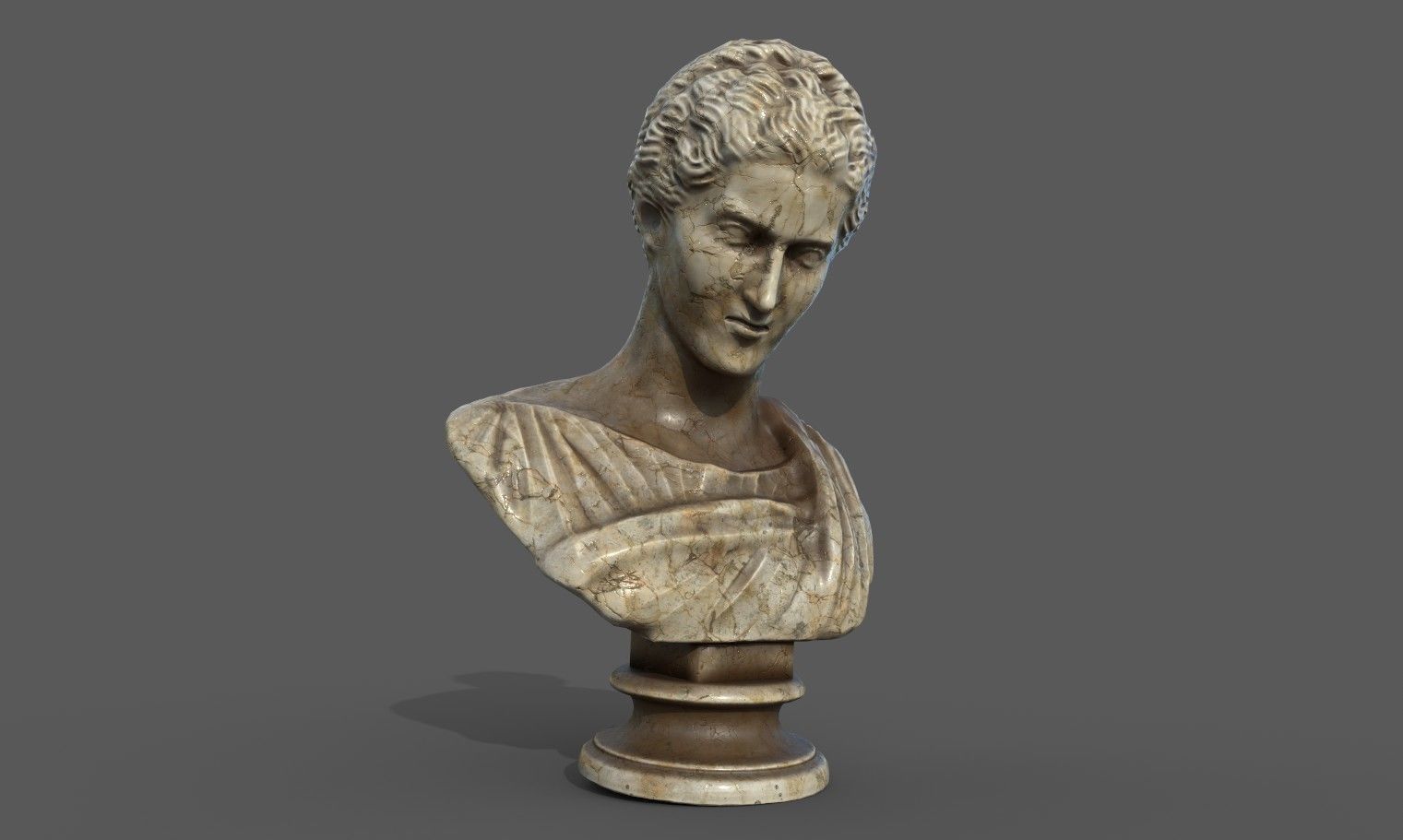 Bust of Artemis Low-poly 3D model_1