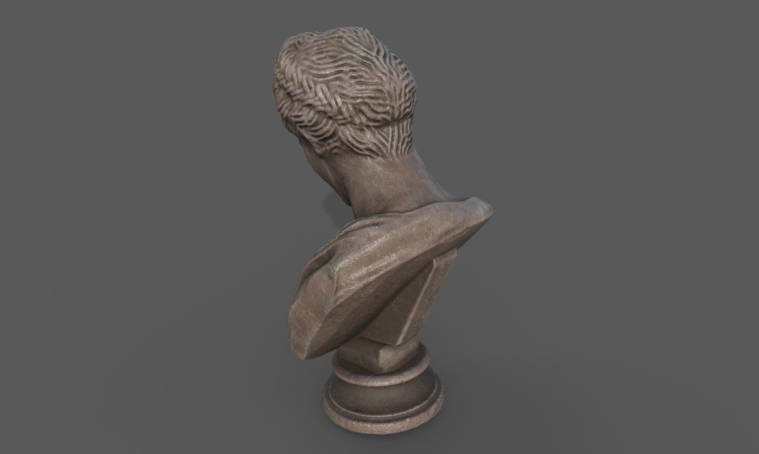 Bust of Artemis Low-poly 3D model_12