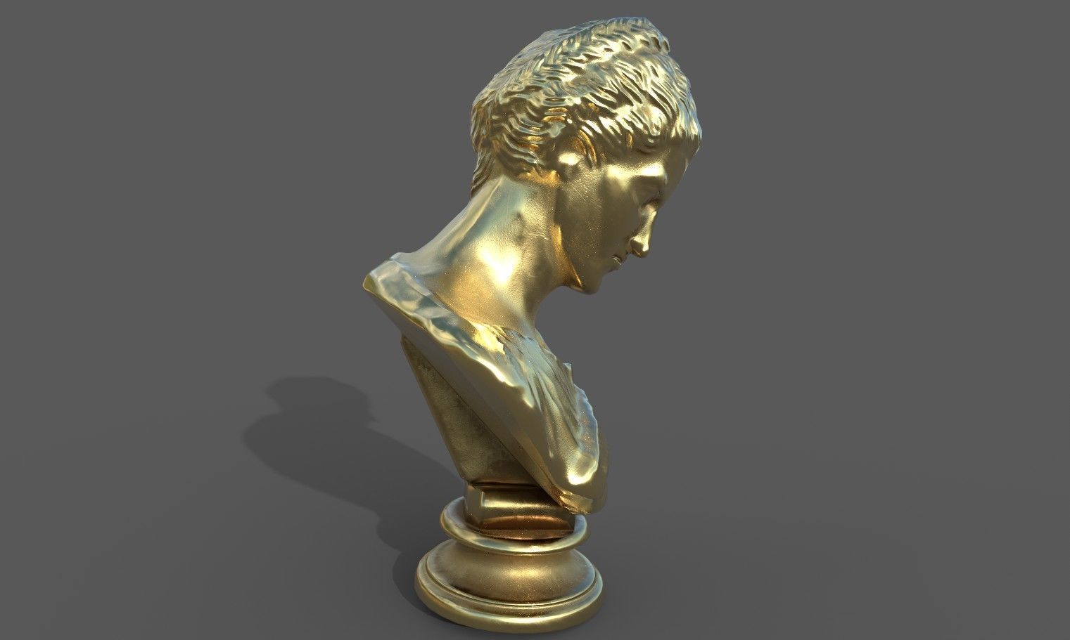 Bust of Artemis Low-poly 3D model_21