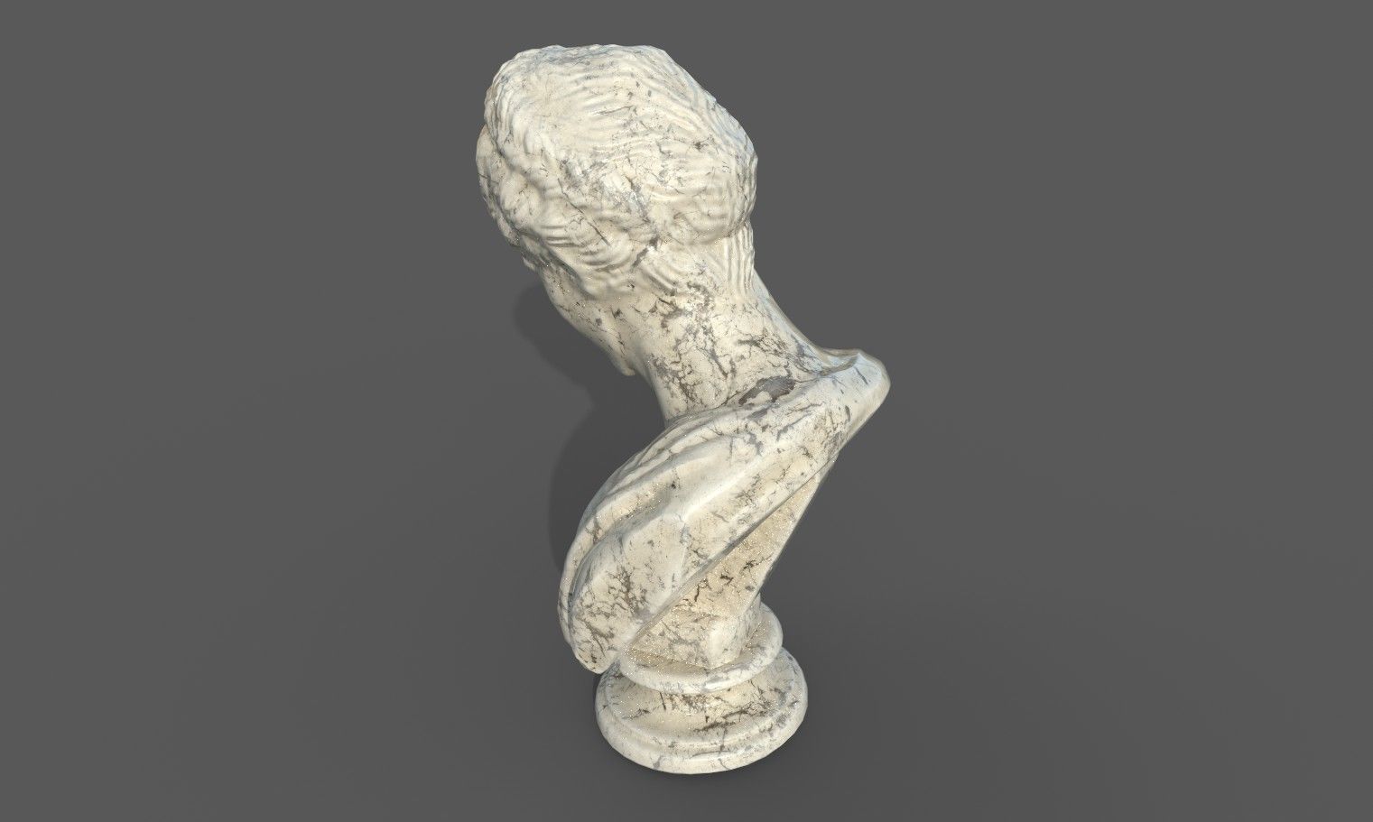 Bust of Artemis Low-poly 3D model_17