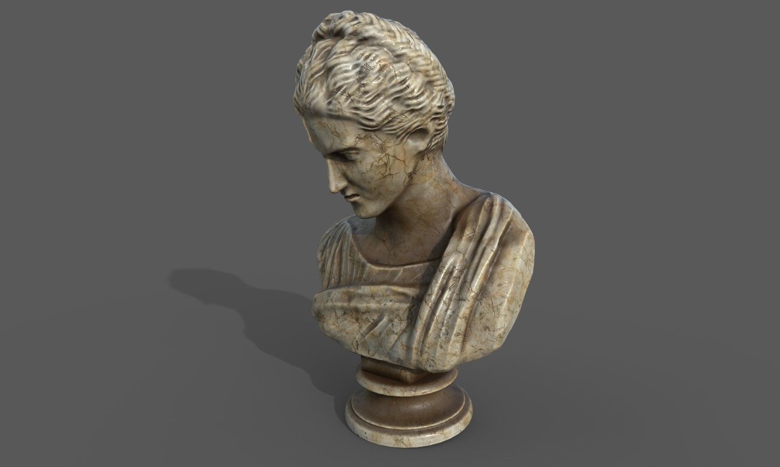 Bust of Artemis Low-poly 3D model_6