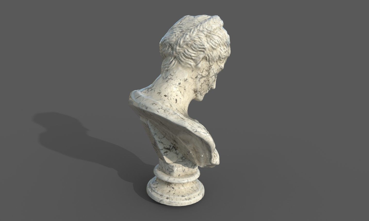 Bust of Artemis Low-poly 3D model_16