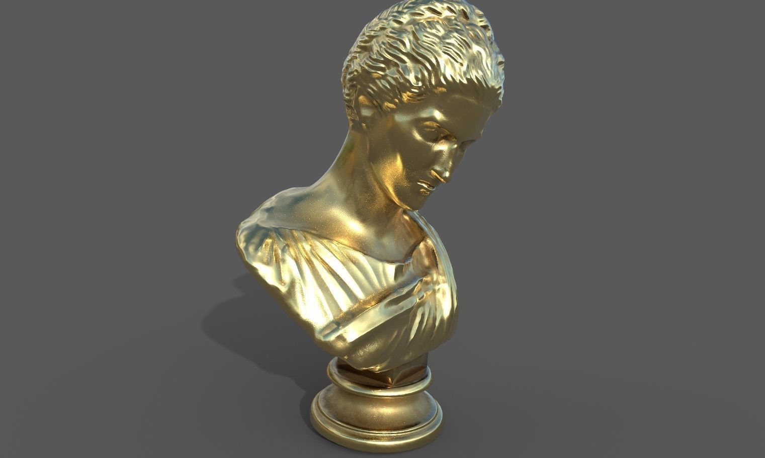 Bust of Artemis Low-poly 3D model_20
