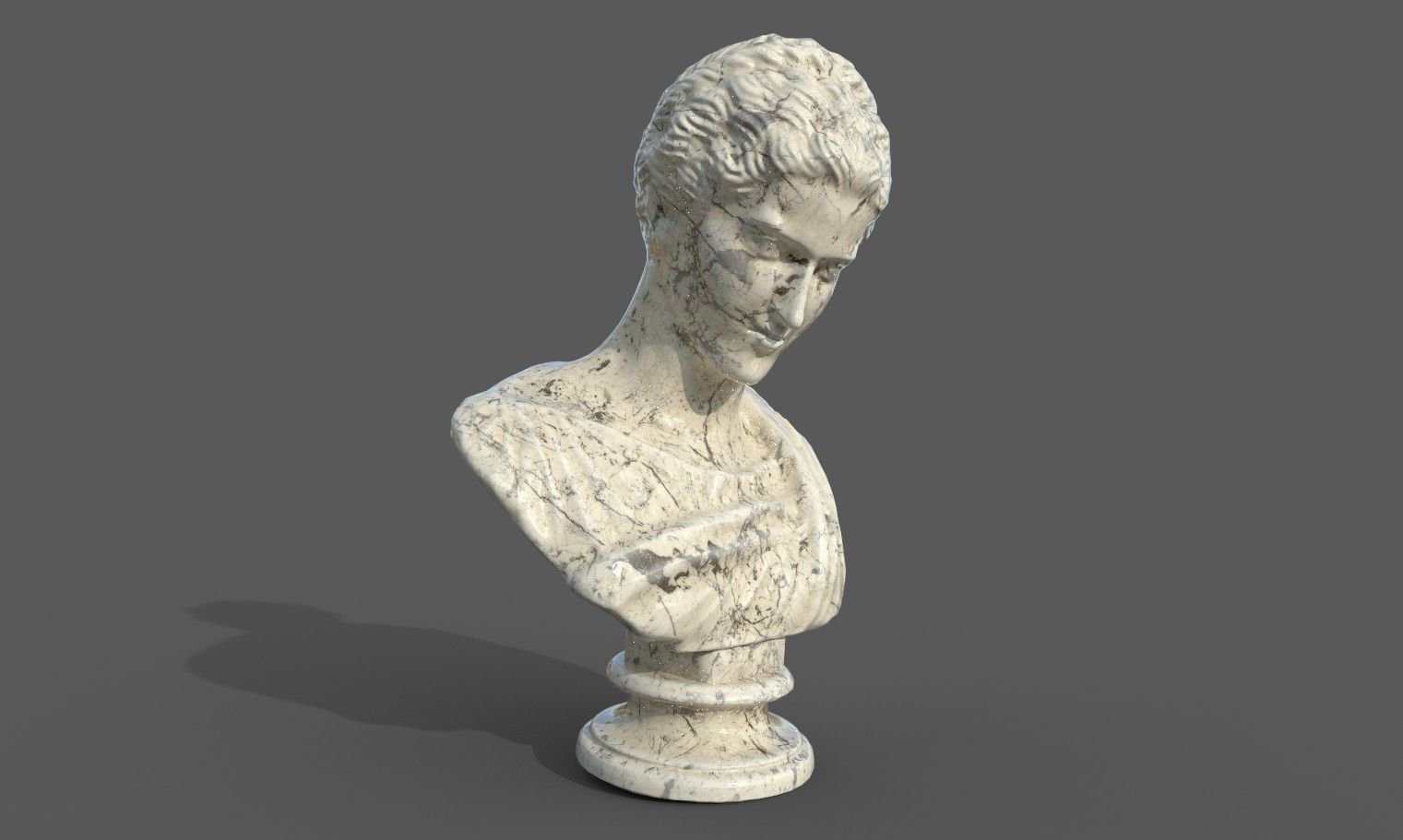 Bust of Artemis Low-poly 3D model_15