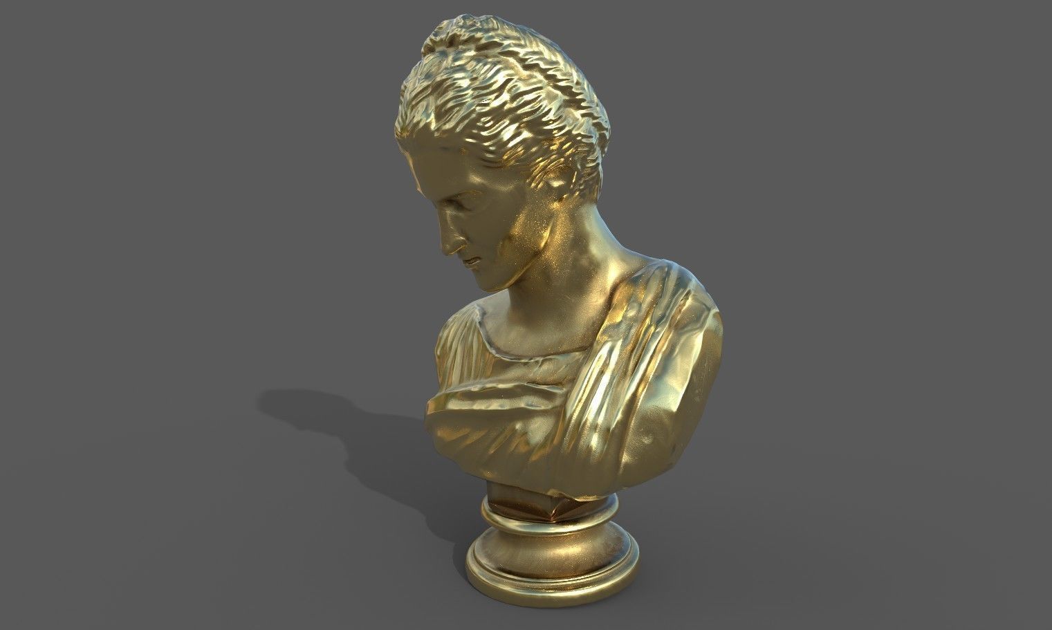 Bust of Artemis Low-poly 3D model_24