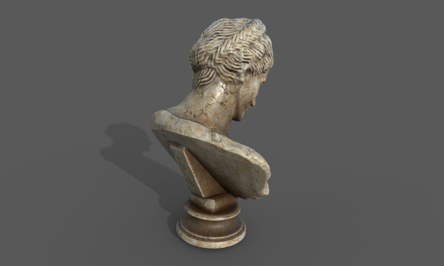 Bust of Artemis Low-poly 3D model_4