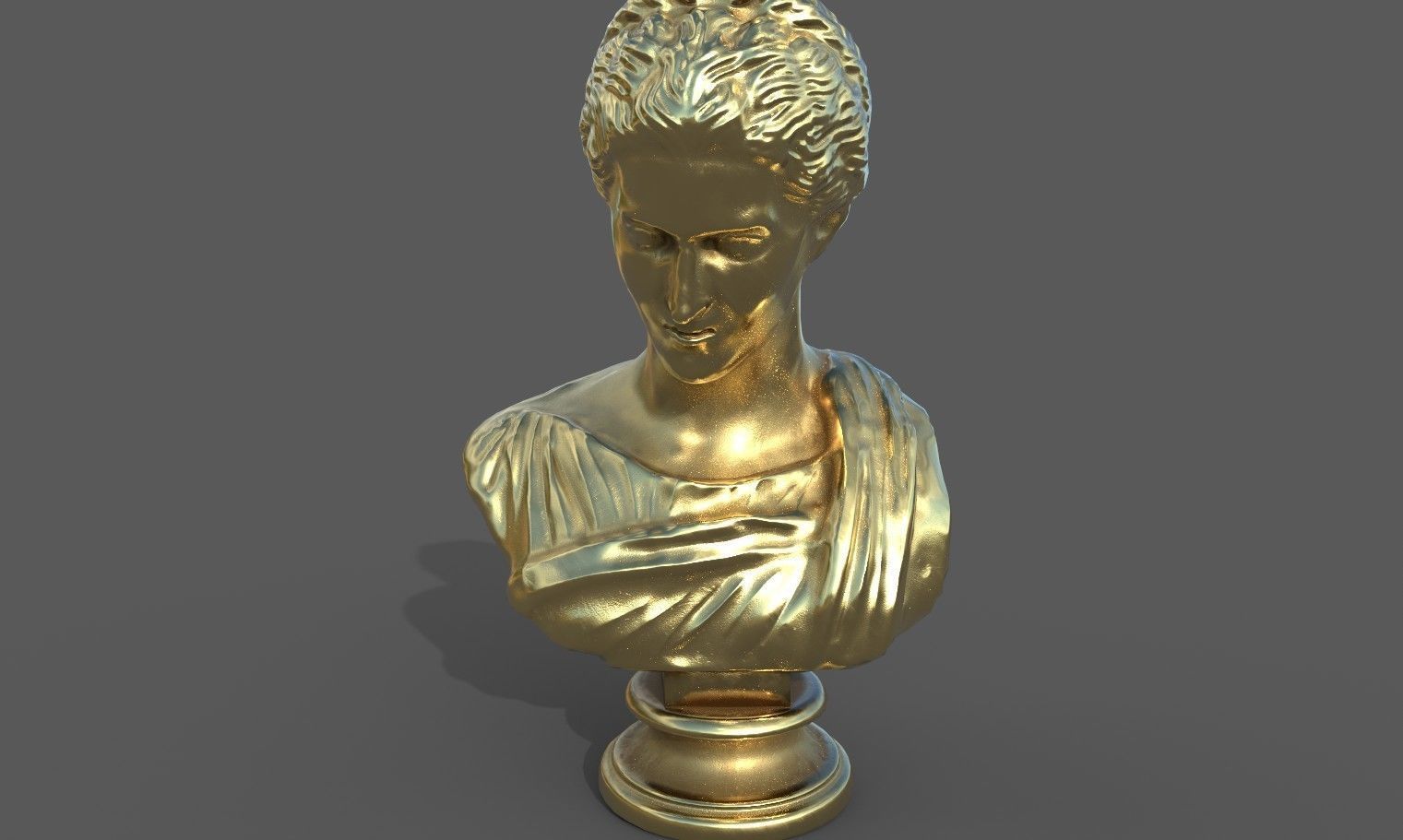 Bust of Artemis Low-poly 3D model_19