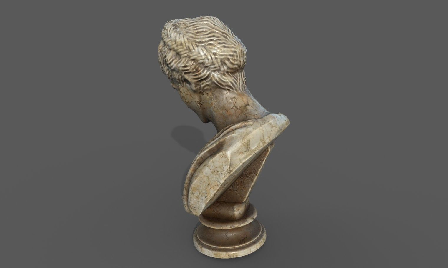Bust of Artemis Low-poly 3D model_5
